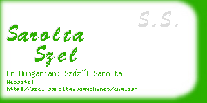 sarolta szel business card